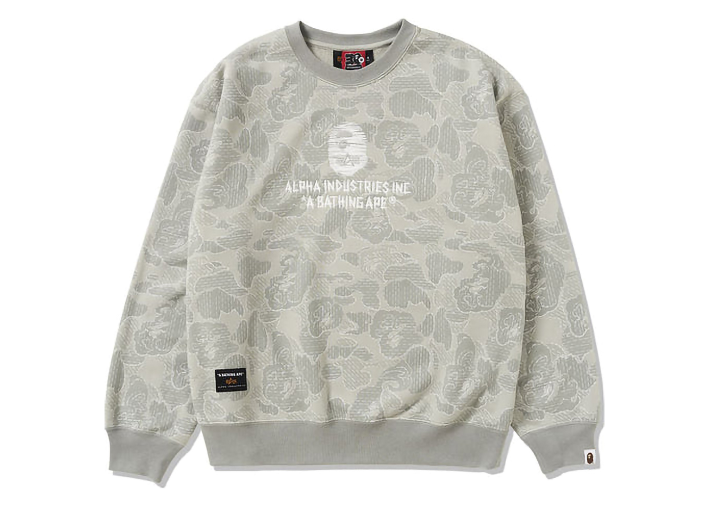 BAPE x Alpha Industries Crewneck Sweater Olivedrab