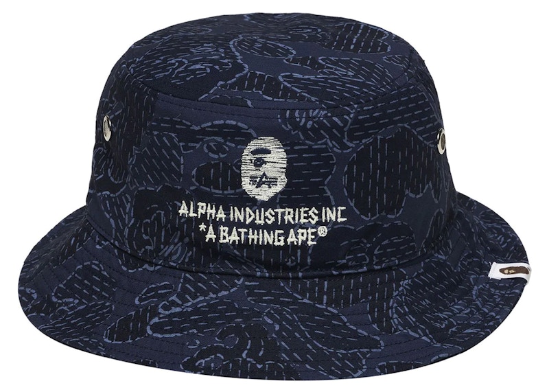 BAPE x Alpha Industries Military Hat Navy - FW23 - GB