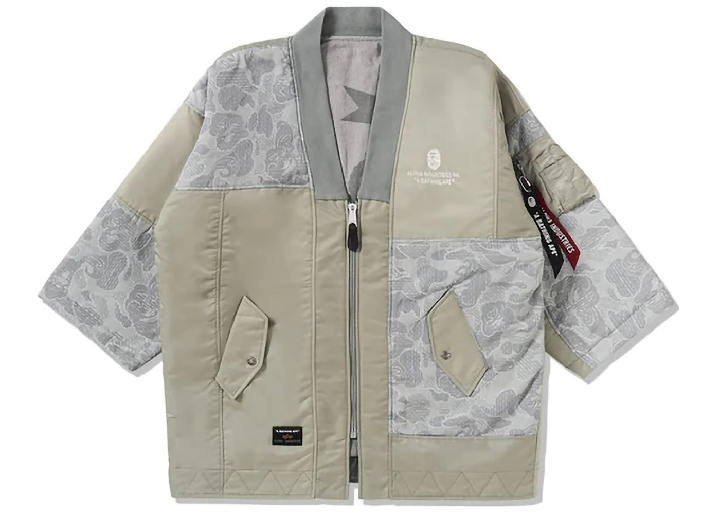 BAPE x Alpha Industries Reversible Kimono Jacket Olivedrab Men's - FW23 - US