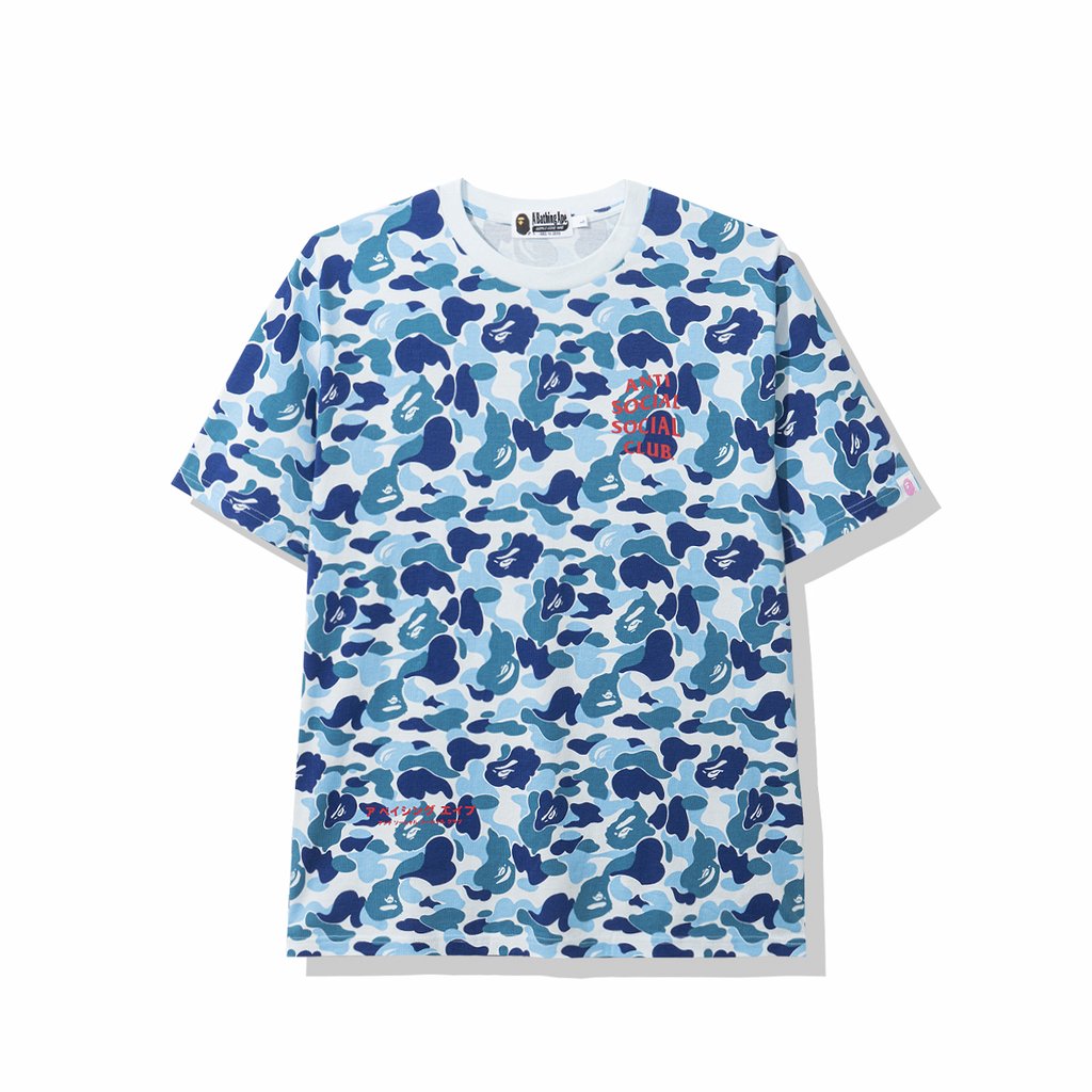 BAPE x Anti Social Social Club ABC Camo Tee Blue Men's - FW20 - US