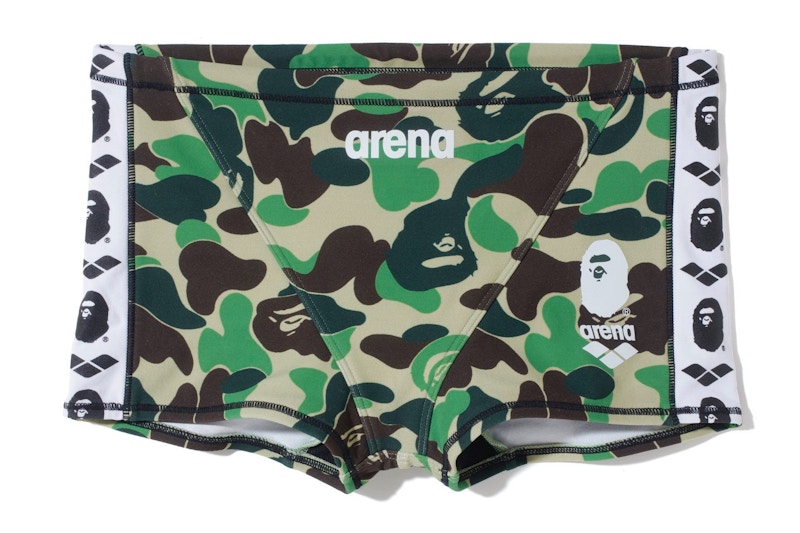 Mサイズ【 ARENA × BAPE 】RASH GUARD Green 緑 A BATHING APE ベイプ