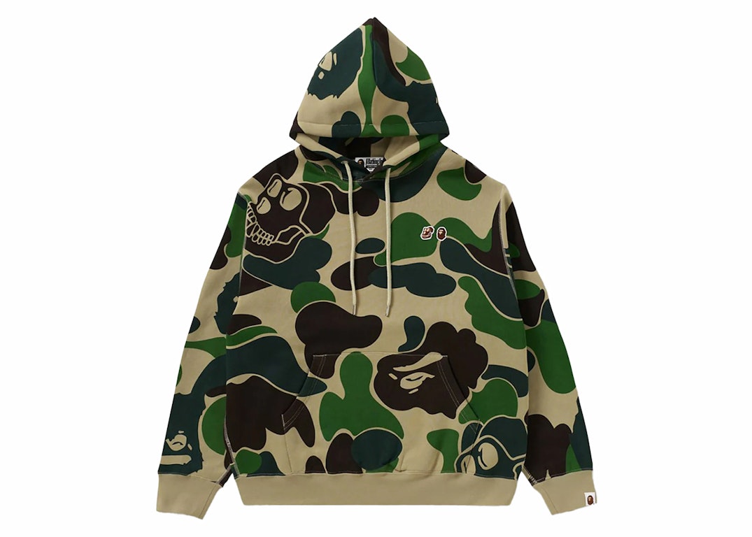 Pre-owned Bape X Bayc Camo Pullover Hoodie Green