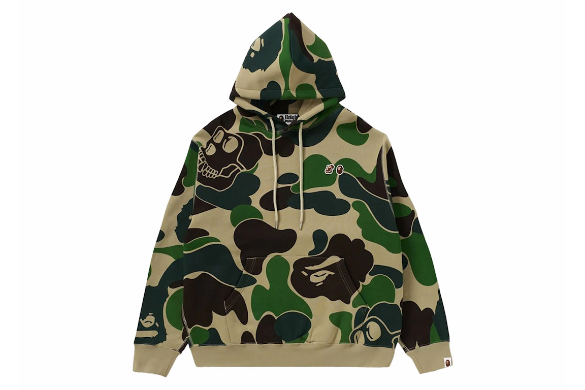 Pre-owned Bape X Bayc Camo Pullover Hoodie Green