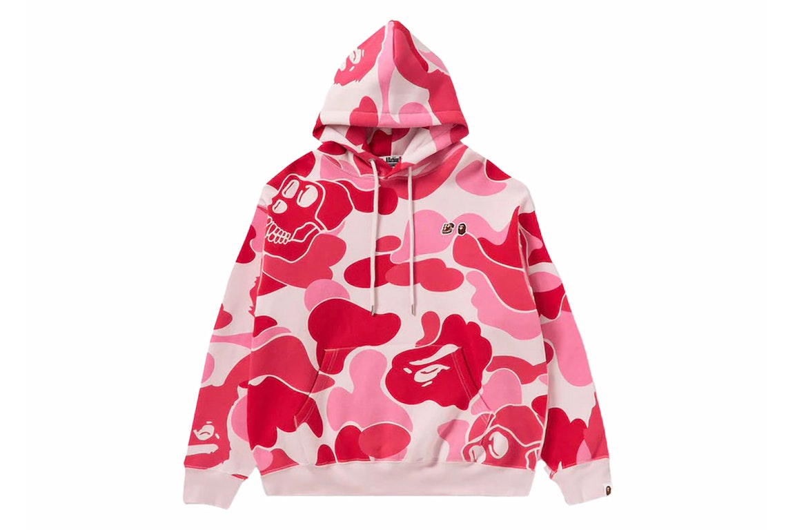 Pre-owned Bape X Bayc Camo Pullover Hoodie Pink