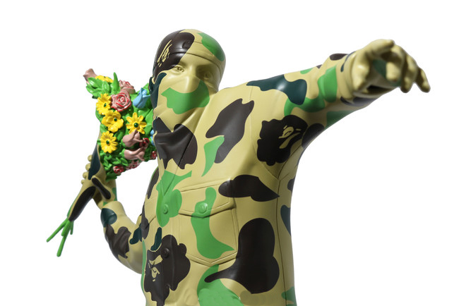 BAPE x Banksy Brandalism Flower Bomber Sculpture Green - US
