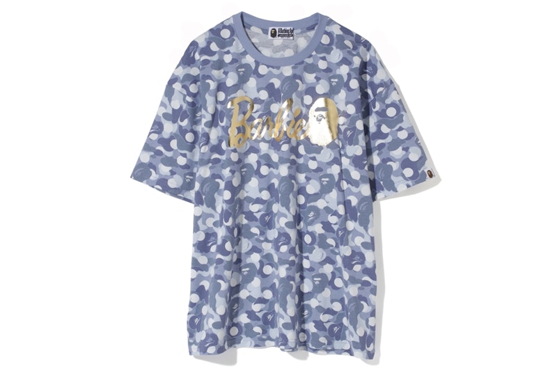 BAPE x Barbie Dot Camo Oversized Tee Blue - SS19 - CN