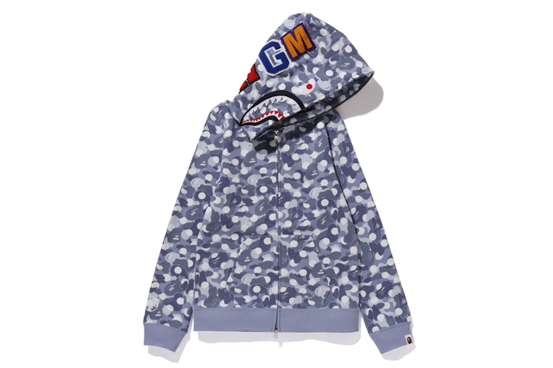 Bape x psg shark cheap full zip hoodie navy