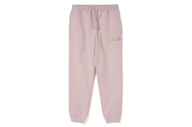 Pink discount bape sweatpants