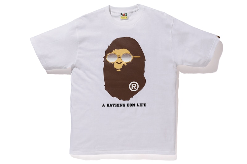 BAPE x Big Sean Swarovski Ape Head Tee White - FW19 Men's - US