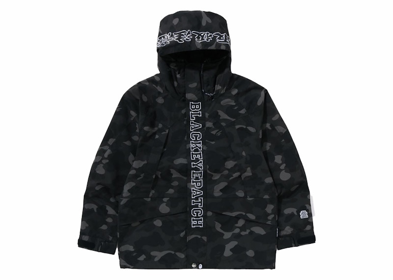 BAPE Black Eye Patch Color Camo Shark Full Zip Hoodie Black