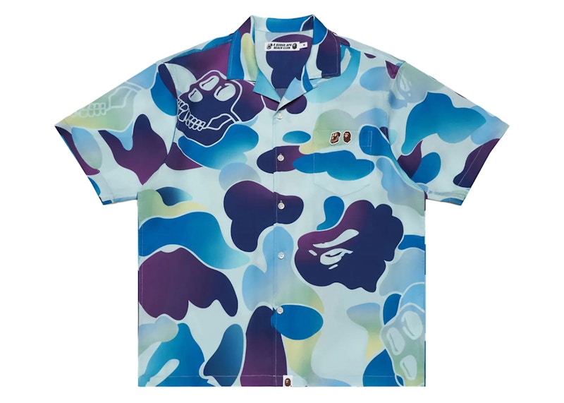 トップス BAPE X BAYC - HAWAIIAN SHIRT BAPE x Bored Ape Yacht Club Hawaiian Shirt Blue Men's - FW24