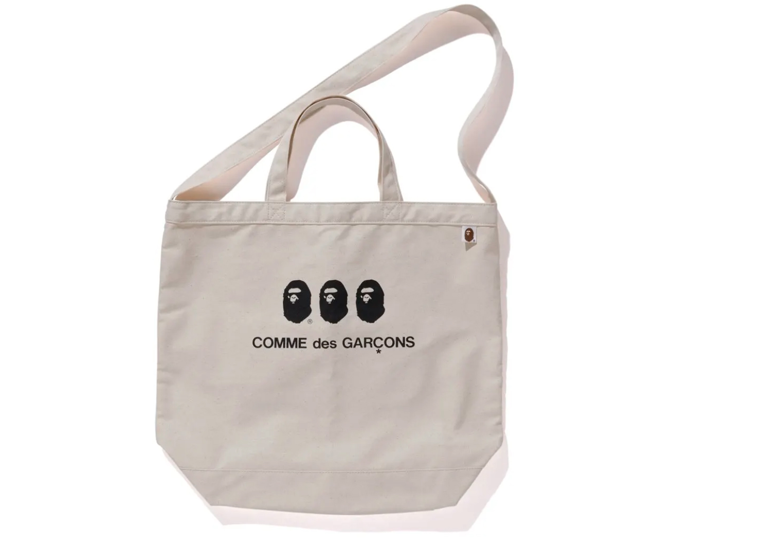 LANE CRAWFORD X APOLIS | x Lane Crawford 'CDG' Monogram Camouflage Jute  Petite Market Bag | Lane Crawford