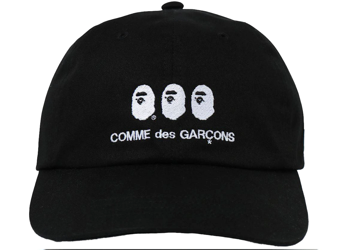 Bape X Cdg Panel Cap Black Ss21 Bape X Cdg Panel Cap Black Ss21