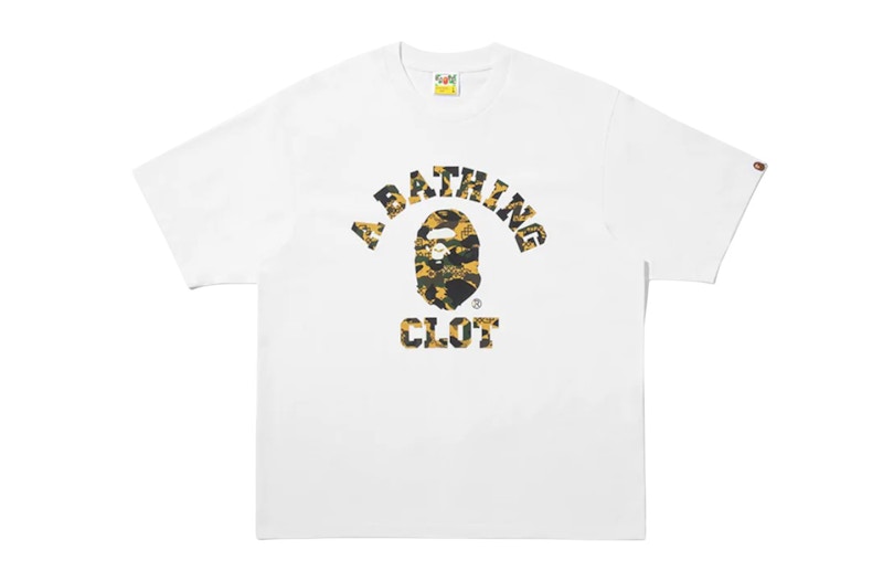 BAPE x CLOT College Relaxed Fit Tee White メンズ - JP