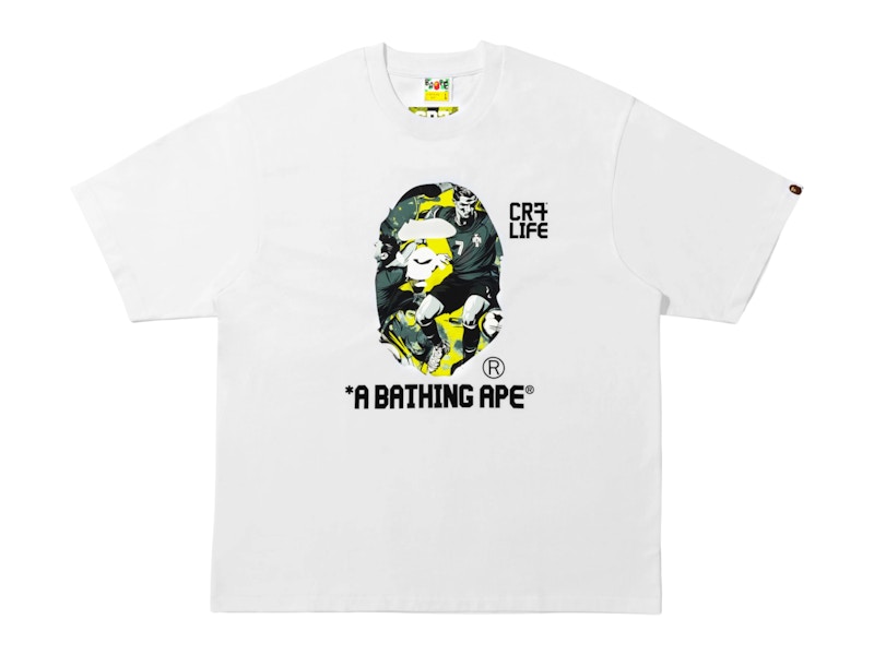 ロナウド BAPE CR7 LIFE GRAPHIC TEE WHITE L BAPE x CR7 Life Graphic A Bathing Ape Relaxed Fit Tee White Men's