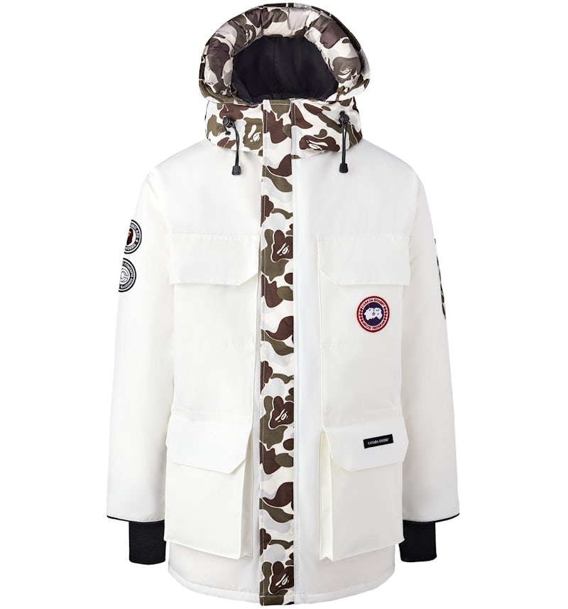 BAPE x Canada Goose x Concepts Expedition Jacket White/Snow Camo