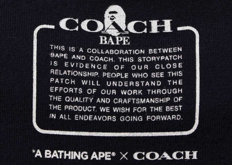BAPE x Coach College Tee Navy