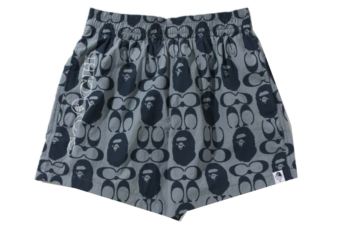 Pre-owned Bape X Coach Ladies Shorts Navy