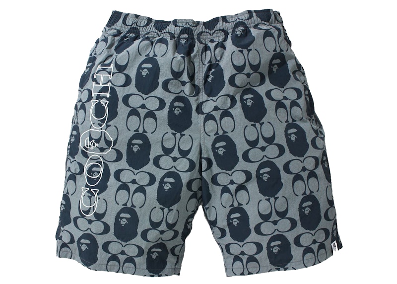 国産原料100% BAPE × COACH SWEAT SHORTS NAVY L | www.tegdarco.com