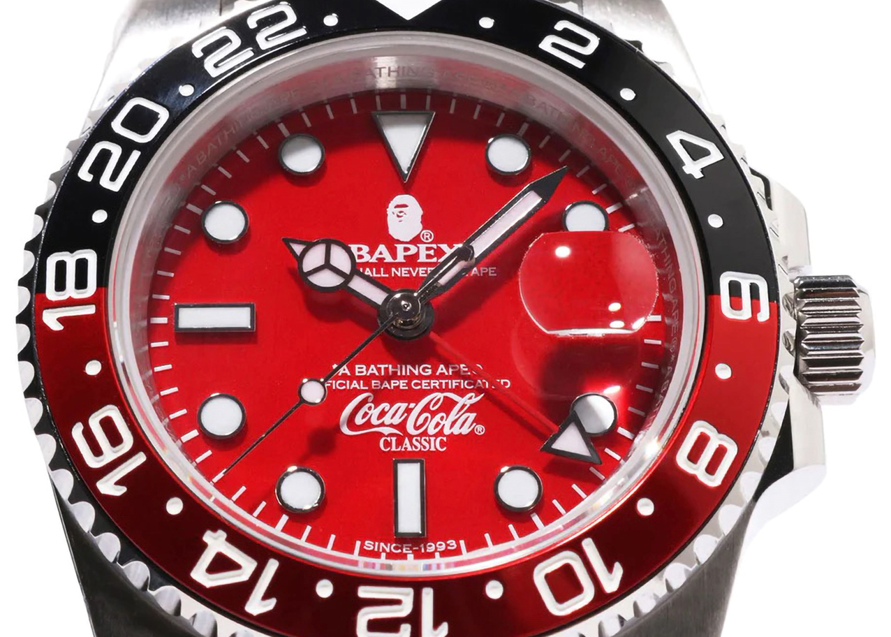 BAPE x Coca-Cola Classic Type 2 BAPEX Watch Red