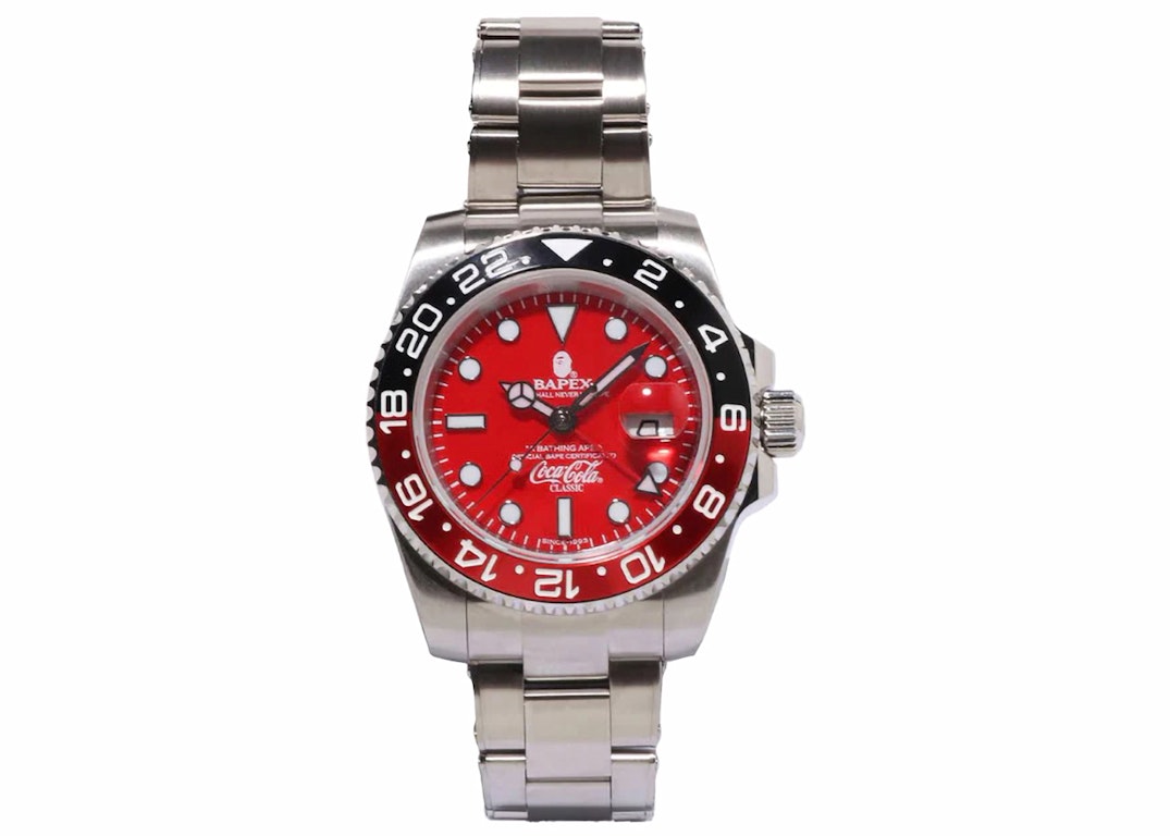 Pre-owned Bape X Coca-cola Classic Type 2 X Watch Red