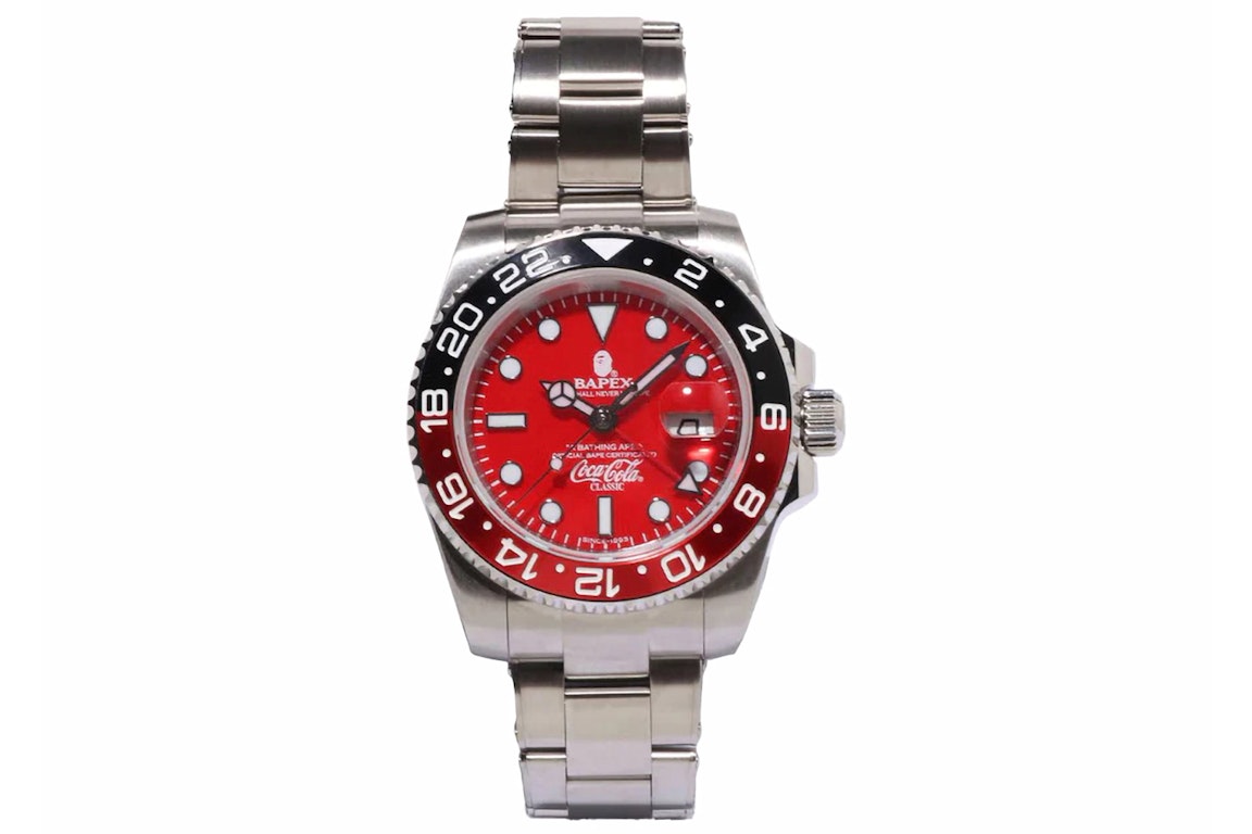 Pre-owned Bape X Coca-cola Classic Type 2 X Watch Red