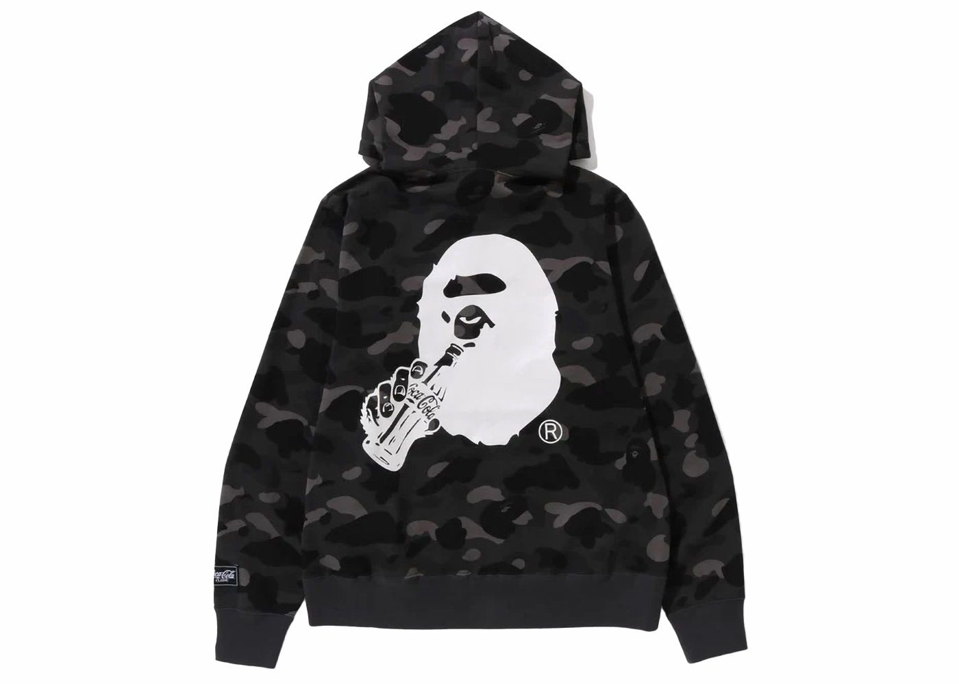 BAPE x Coca Cola Color Camo Ape Head Pullover Hoodie Black Men s