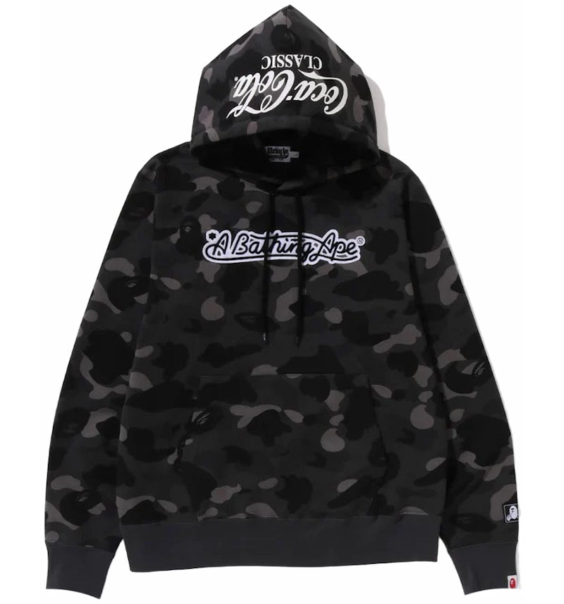 BAPE x Coca-Cola Color Tarnfarbe Ape Head Pullover Hoodie Schwarz