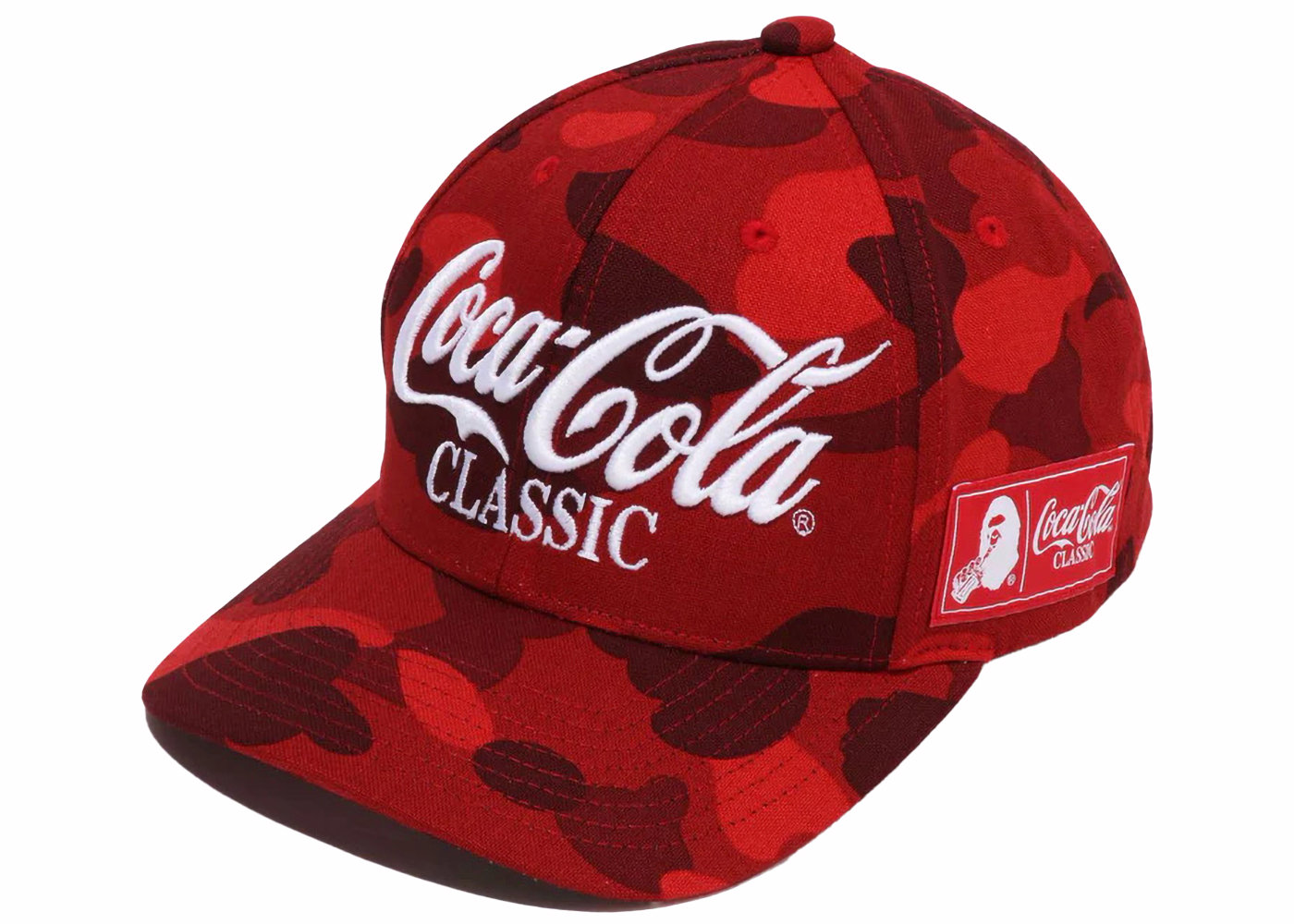 BAPE x Coca-Cola Color Camo Snap Back Cap Red Men's - FW23