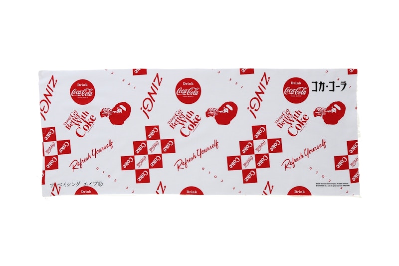 Pre-owned Bape X Coca Cola Japanese Hand Towel In White