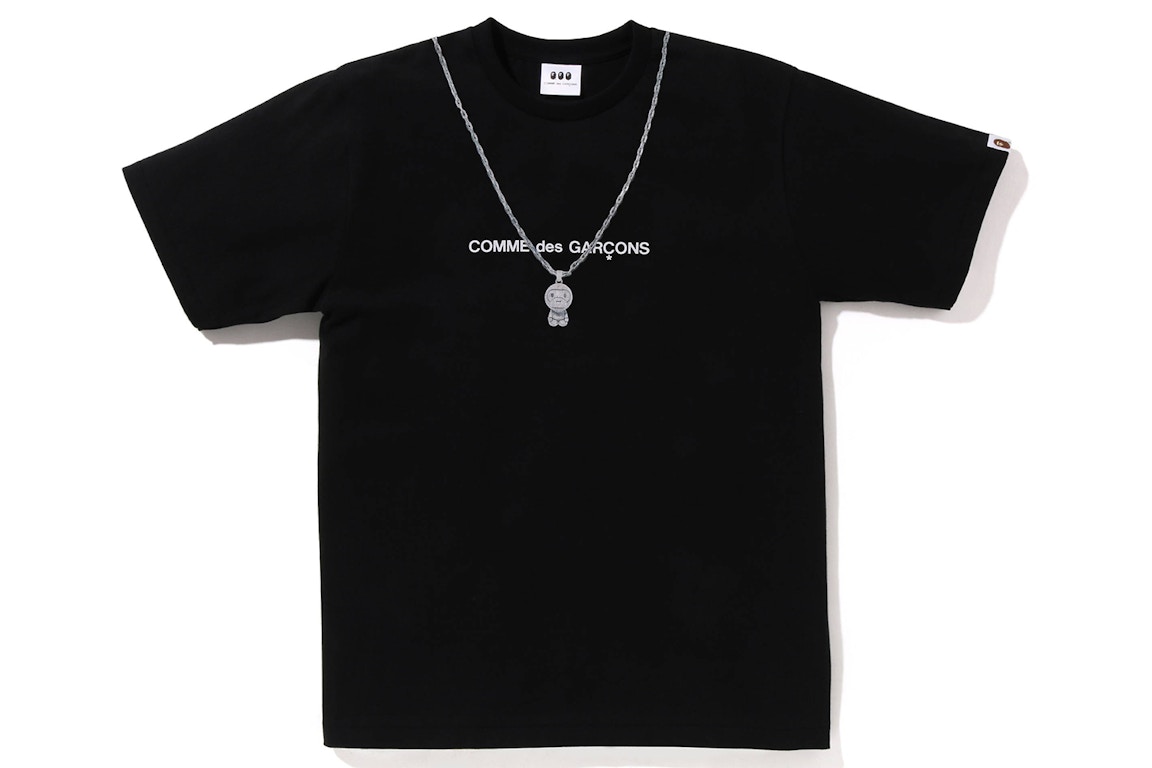 Click to view more detailed imagery on our partner's website Pre-owned Bape X Comme Des Garcon Osaka Baby Milo Chain #2 Tee Black