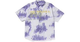 BAPE x Comme des Garcon Osaka Tie Dye Loose Fit S/S Shirt Purple