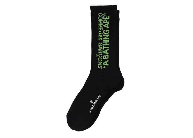 BAPE x Comme des Garcons Logo Socks Black Men's - SS24 - US