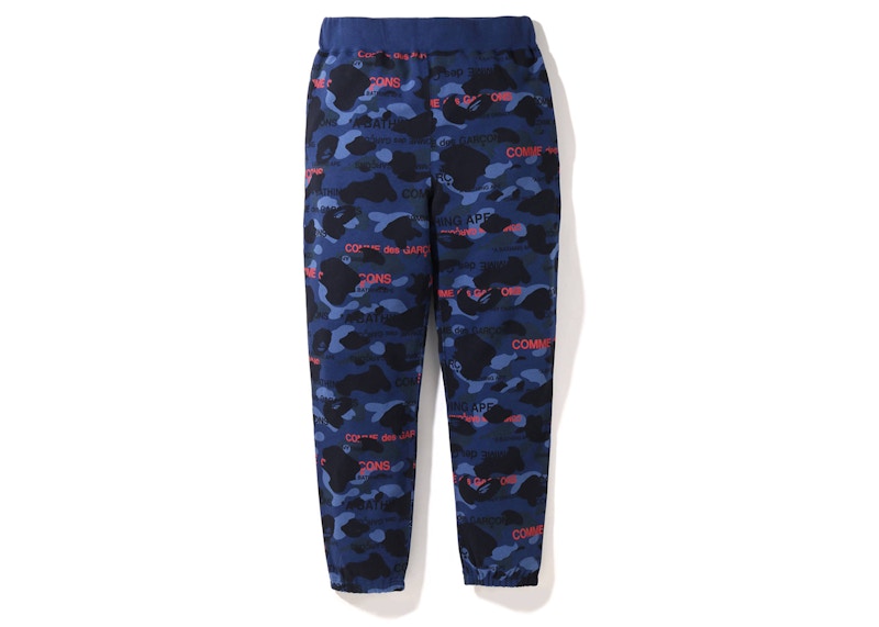 BAPE x Comme des Garcons Osaka Camo Sweatpants Navy Men's