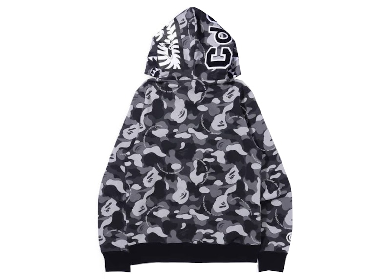 BAPE x Comme des Garcons Osaka Shark Full Zip Hoodie Black Men's