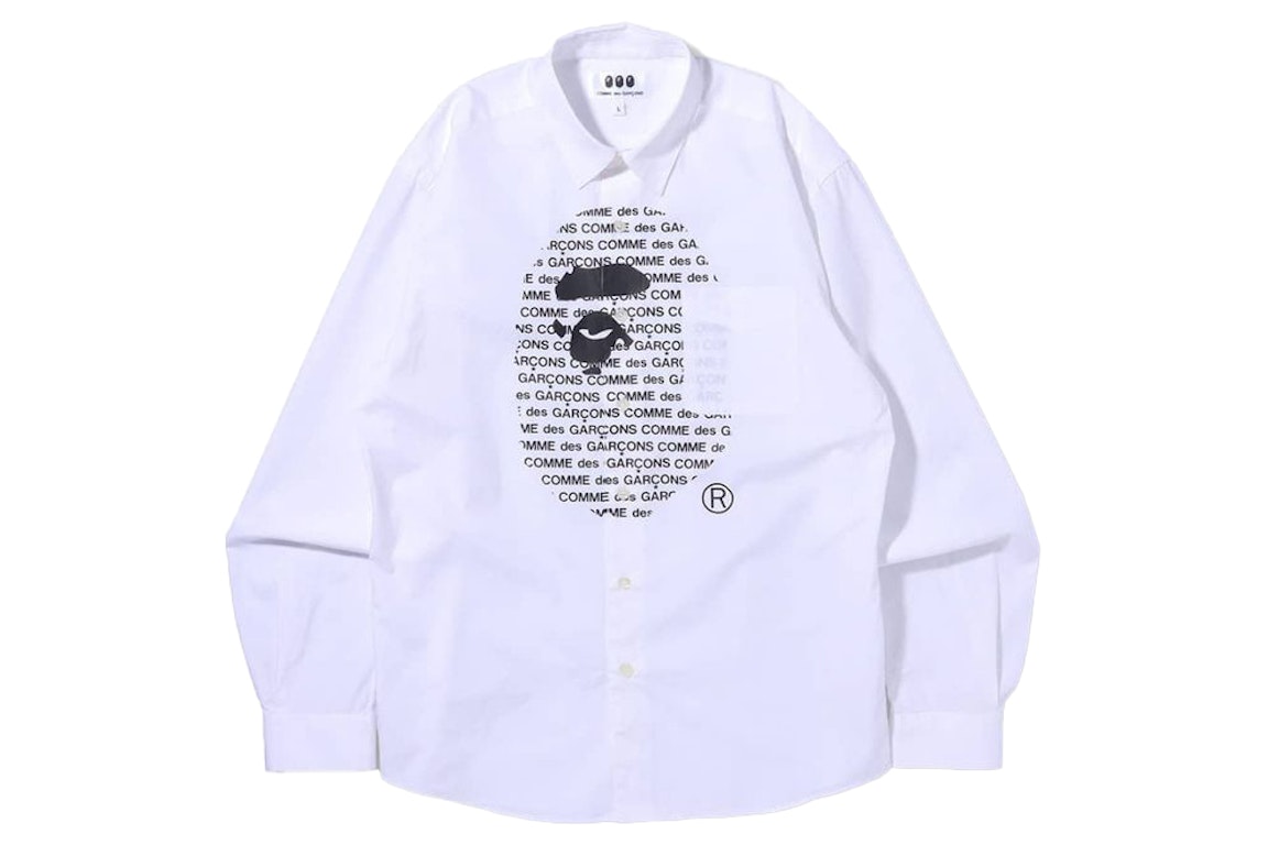 Pre-owned Bape X Comme Des Garcons Osaka Shirt White