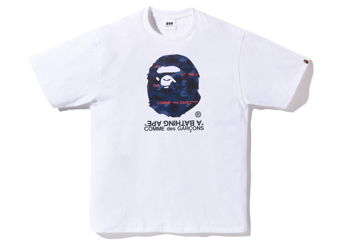 BAPE x Comme des Garcons Osaka T-Shirt White Navy Men's
