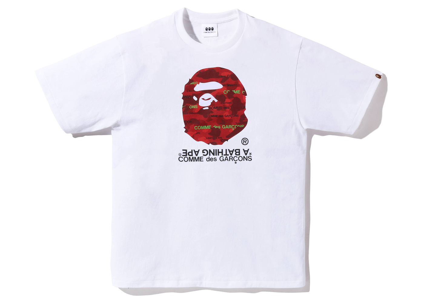 BAPE x Comme des Garcons Osaka T-Shirt White Red Men's - FW22 - US