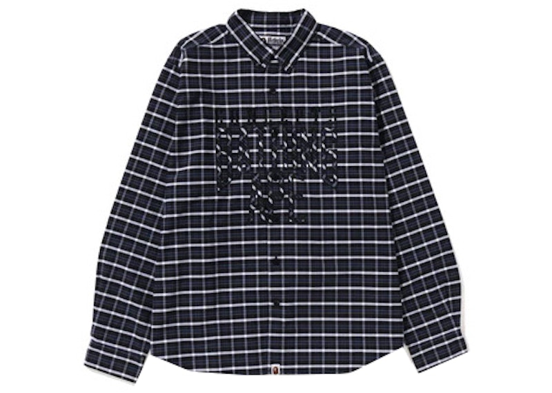 BAPE x Concepts Oxford Check BD Shirt Black Men's - FW23 - US