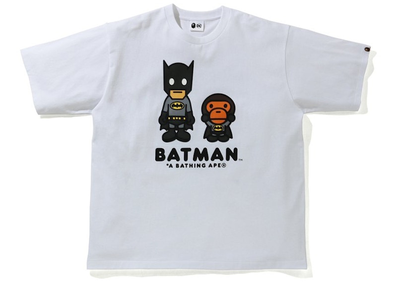 BAPE x DC Baby Milo Batman Relaxed Fit Tee White Men's - SS21 - US