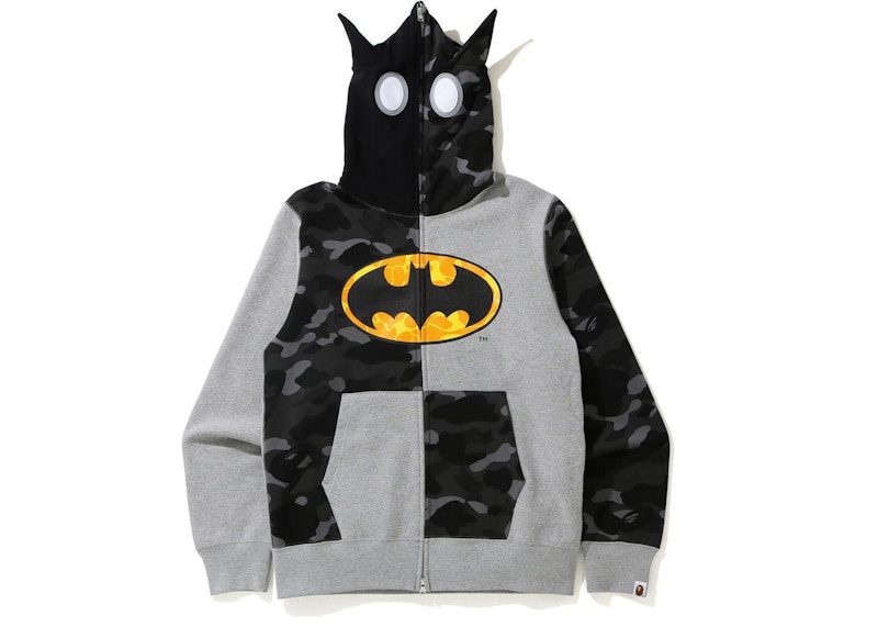 Batman zip up sales hoodie mens