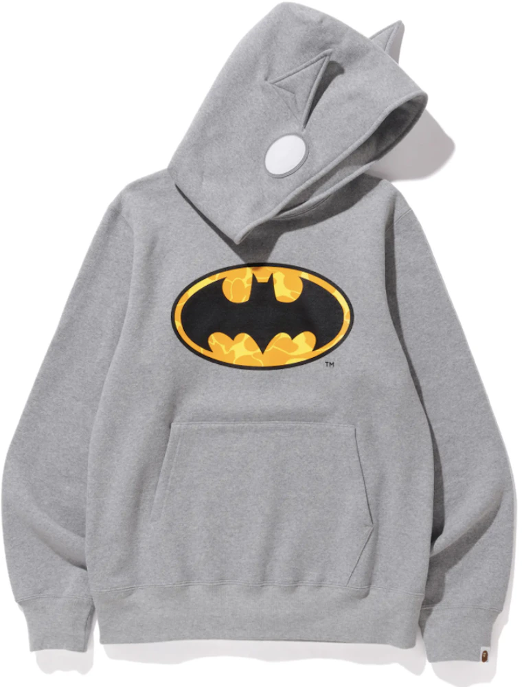 strottenhoofd kleding stof Lijkt op BAPE x DC Batman Pullover Hoodie Gray - FW20 - US