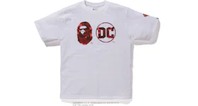 BAPE x DC Superman Apehead DC Logo Tee White/Red