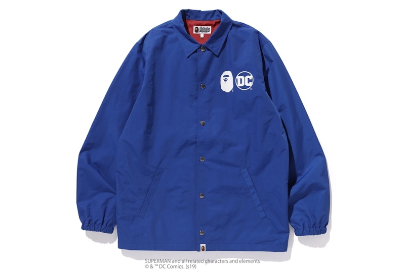 BAPE x DC Superman Coach Jacket Blue Men's - SS19 - US