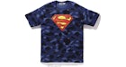 BAPE x Camiseta DC Superman Color Camuflaje Azul marino
