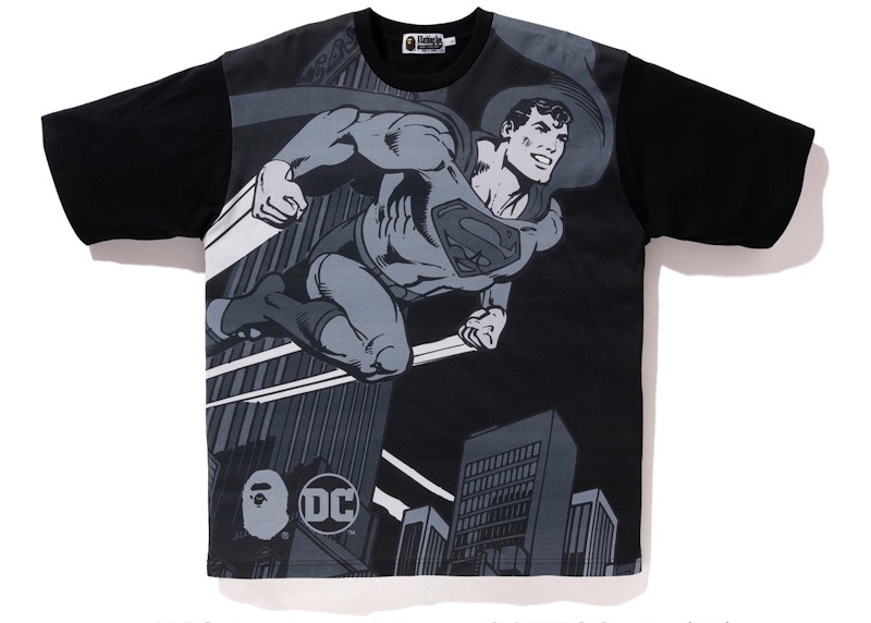 BAPE x DC Superman Relaxed Tee Black Men's - FW20 - US