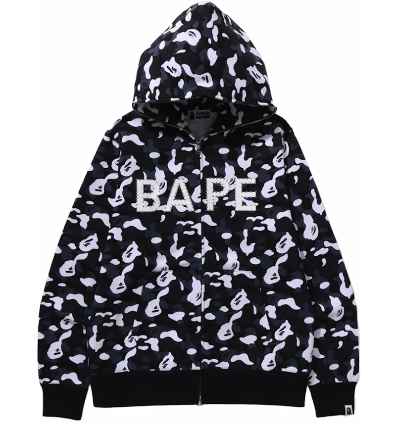 Pullover Hoodie Bape Hoodie Black And White Camo Pullover Hoodie