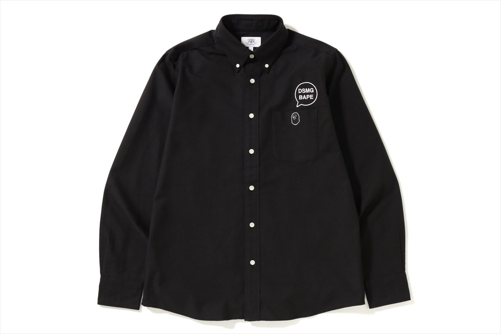 BAPE x Concepts Oxford Check BD Shirt Black