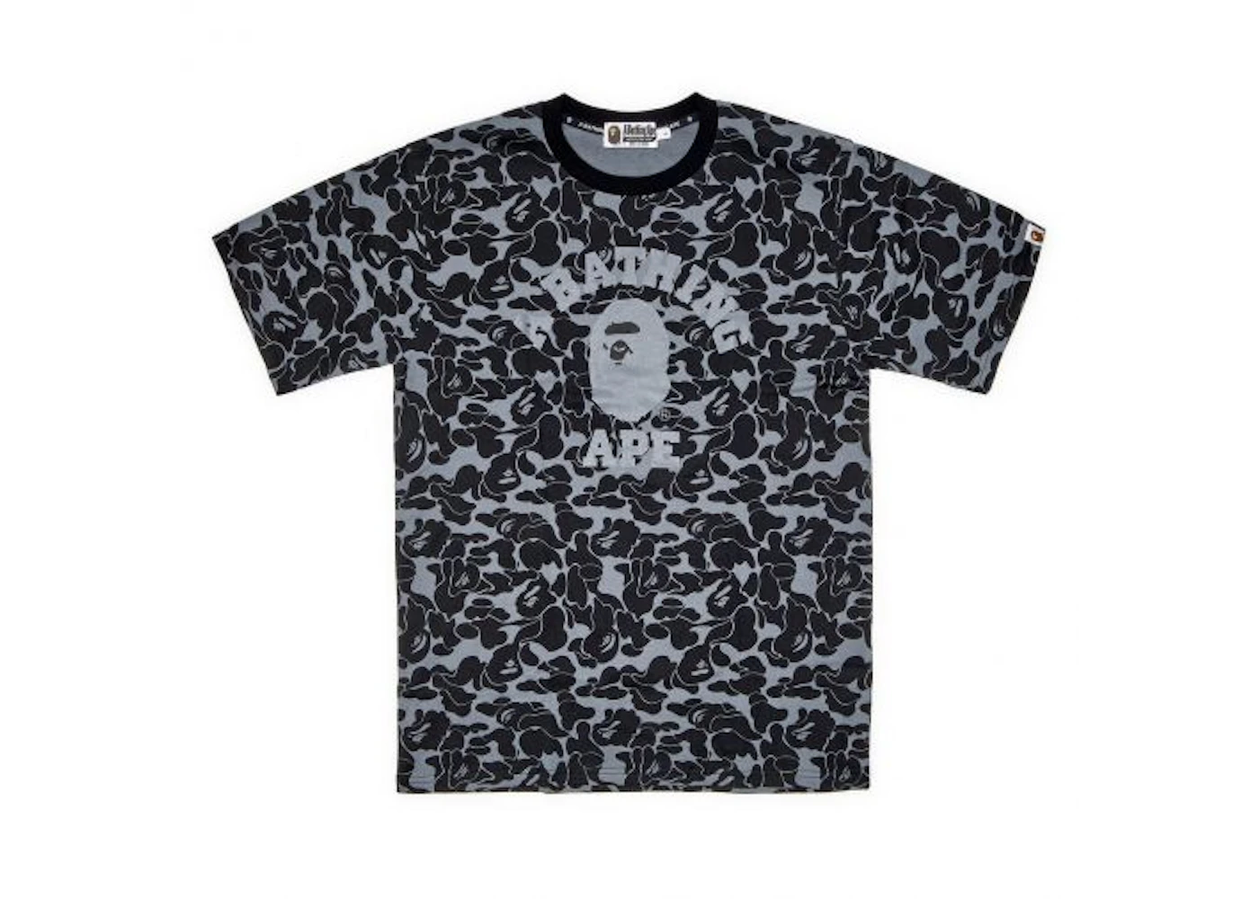 Bape X Dover Street Market Special Camo College T Shirt Black Fw19 Bape X Dover Street Market Special Camo College T Shirt Black Fw19