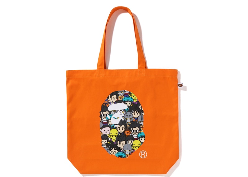 Pre-owned Bape X Dragon Ball Super Ape Head Japan Exclusive Tote Bag In Orange